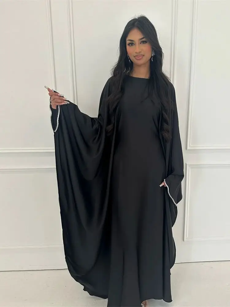 Abaya satin luxe chauve-souris arabe africain - Mode femmes - image de produit 6