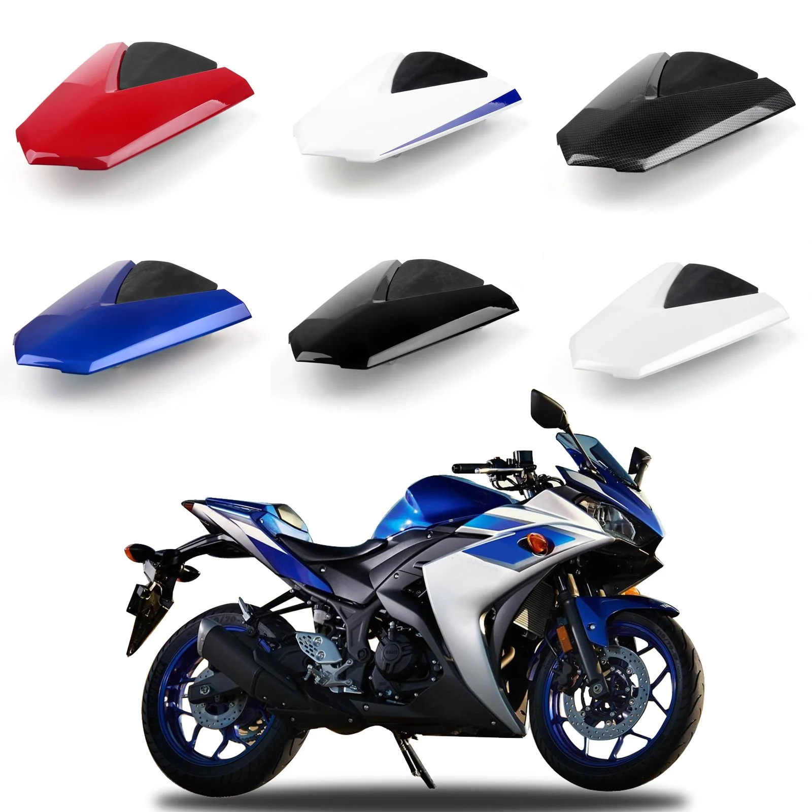 Capot de couverture de siège arrière ABS pour Yamaha YZF R25 2013-2021 R3 2015-2021 MT-03 2014 générique